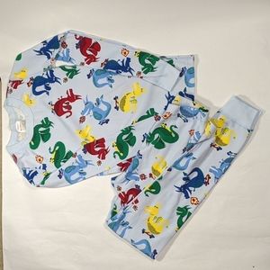 Hanna Andersson long pajamas size 10 light blue